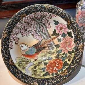 Vintage Satsuma hand painted Chinoiserie bowl